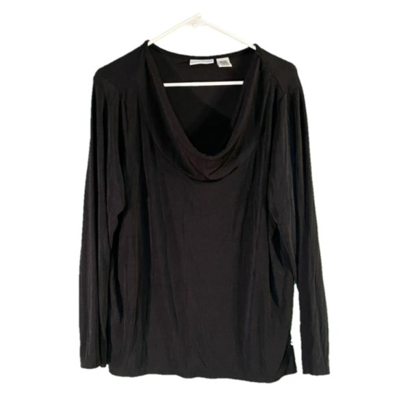 Black Cowl Neck Blouse - Picture 4 of 5
